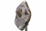 Sparkly Amethyst Geode Section on Metal Stand #233924-2